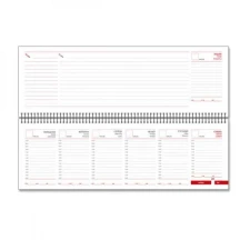 Планинг недатированный Brisk Office 330 х 130 мм, Miradur-Infolk, 64 листа, линия, красный ЗВ-74 — фото 2
