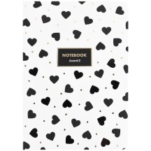 Книга записная Axent А5, 80 листов, клетка Black&White 8700-26-A