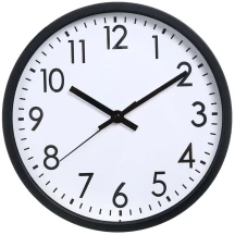 Годинник настінний Джіффі чорна рама (25,4 х 25,4 х 3,8 см) Sensio