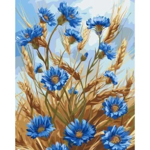 Картина по номерам Art Craft 40 х 50 см "Васильки", холст, акриловые краски, кисточки 13127-АС
