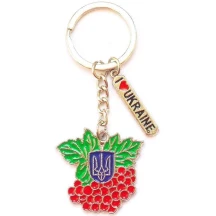 Брелок металлический Калина с гербом светлое серебро GP-UK-T-079