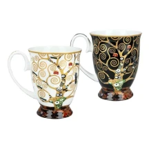Набор 2 кружки фарфоровые CARMANI Г.Климт "Дерево жизни", 280 мл 532-0802