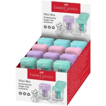 Точилка Faber-Castell "Single" Mini Box, прозрачный контейнер, ассорти 182801 — фото 2