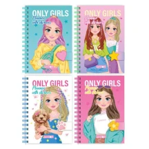 Блокнот Апельсин А6 64 листа "Only Girls Planner" для девочек, пружина, ассорти LS-01