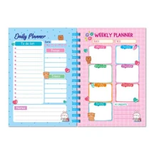 Блокнот Апельсин А6 64 аркуші "Only Girls Planner" для дівчаток, пружина, асорті LS-01 — фото 2