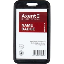 Бейдж-чохол Axent SoftTouch 54 х 85 мм, матовий чорний 4550V-01-А