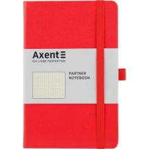 Книга записная Axent Partner 125 х 195 мм, 96 листов, точки, красная 8306-05-A