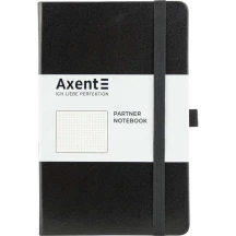 Книга записна Axent Partner 125 х 195 мм, 96 аркушів, крапки, чорна 8306-01-A