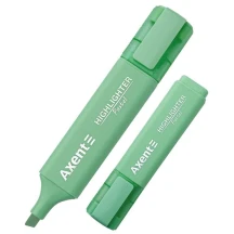 Текстовыделитель Axent Highlighter, 1-5 мм, клиноподобный, пастель, мятный 2537-18-A