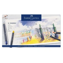 Карандаши цветные Faber-Castell Goldfaber 36 цветов, металлическая коробка 114736