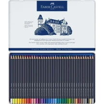 Олівці кольорові Faber-Castell Goldfaber 36 кольорів, металева коробка 114736 — фото 2