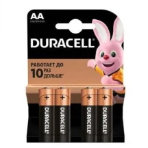 Батарейка Duracell LR06 MN1500 4 штуки під блістером, ціна за пачку 6409646