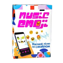 Гра Strateg настільна "Music Emoji", карткова, розважальна 8+ 30249