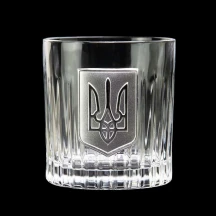 Набір стаканів для віскі Boss Crystal "Тризуб" (6 шт) кришталь, оздоблення срібло GPB6TRY2XS — фото 2