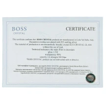 Набір стаканів для віскі Boss Crystal "Тризуб" (6 шт) кришталь, оздоблення срібло GPB6TRY2XS — фото 4