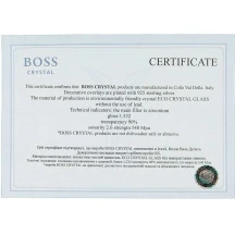 Набір горілчаний Boss Crystal "Тризуб" (графін та 6 чарок) оздоблення срібло, золото GPB77TRY2XG — фото 5