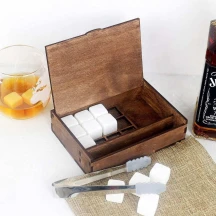 Подарунковий набір каменів SoapStone-White-12 шт, 20 х 20 мм, для охолодження віски — фото 2