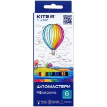 Фломастеры набор 6 штук Kite Classic K-446