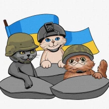 Роспись по номерам Идейка 30 х 30 см "Пушистая оборона", холст, краски, кисточки КНО4389