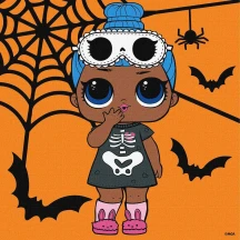 Картина по номерам Идейка 25 х 25 см "Trick or Treat", холст, акриловые краски, кисточки 5 КНО1332