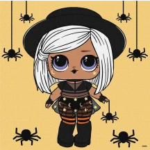 Картина по номерам Идейка 25 х 25 см "Trick or Treat", холст, акриловые краски, кисточки 5 КНО1333