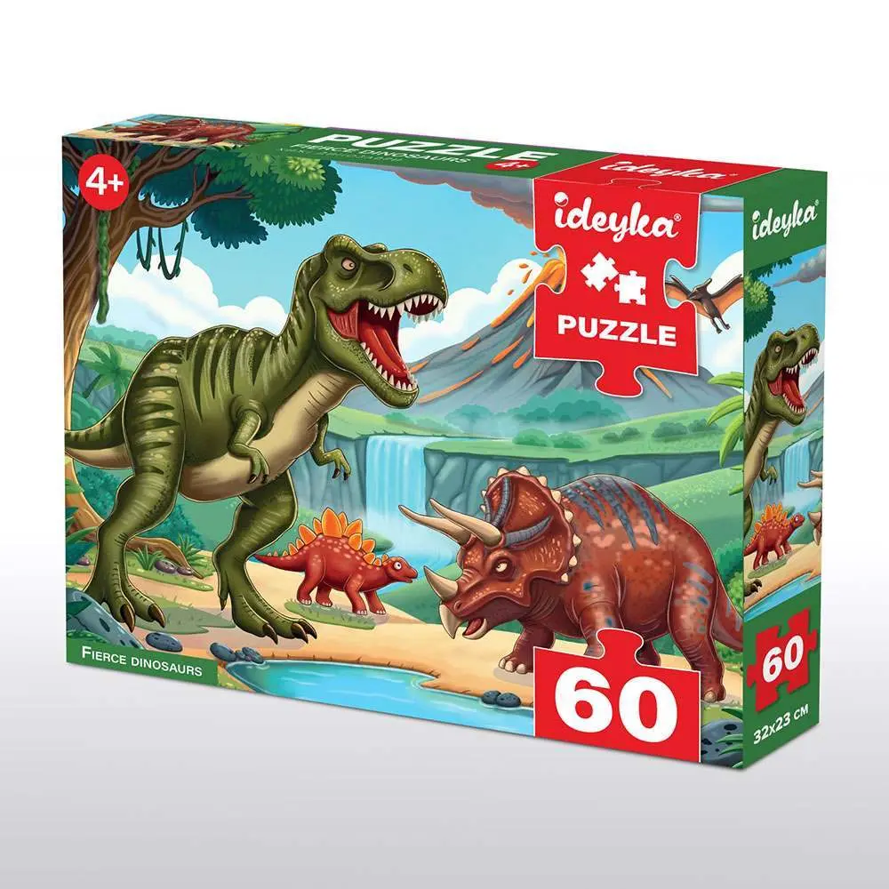 Игра-головоломка "Пазл Хищные динозавры" 32 х 23 см, 60 элементов Идейка 4+ LP60-009 Игра-головоломка "Пазл Хищные динозавры" 32 х 23 см, 60 элементов Идейка 4+ LP60-009 — фото 2
