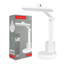Лампа настільна Titanum LED 10W 3000-6000K з акумулятором, біла TLTF-014W
