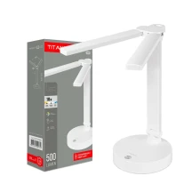 Лампа настільна Titanum LED 10W 3000-6000K з акумулятором, біла TLTF-015W
