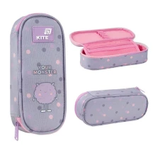 Пенал Kite без наповнення 1 відділення, 1 відворот, на блискавці Cute Monster K26-599-17