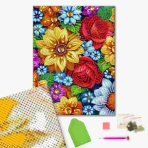 Алмазна мозаїка 25 х 25 см "Квіткова колекція" Brushme BH029