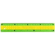 Лінійка пластикова 20 см, зелено-жовта Kite Classic K-1268-3
