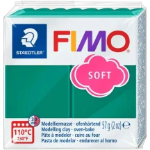 Пластика Soft 57 г Смарагдова зелена  Fimo 8020-56