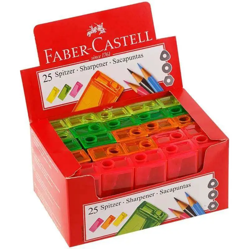 Точилка Faber-Castell кольорова, пластикова, з флуорисцентним контейнером 581525/125FLV — фото 3