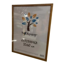 Фоторамка з пластику 30 х 40 см, колір золотий 1511-049111