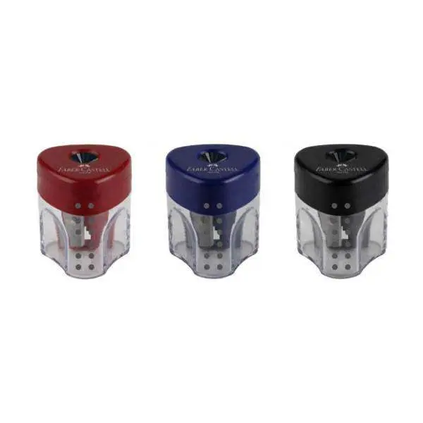 Точилка Faber-Castell Grip mini, з прозорим контейнером, асорті 183401 — фото 2