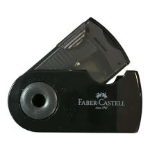 Точилка Faber-Castell Sleevе мини в чехле, с прозрачным контейнером, ассорти 182774