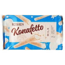 Вафельні трубочки Konafetto з молочною начинкою 140 г Рошен