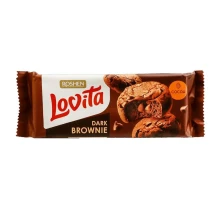 Здобне печиво Lovita Dark Brownie з какао 152 г Рошен