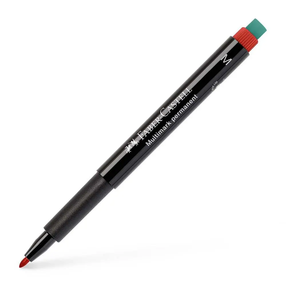 Маркер перманентний Faber-Castell OHP M червоний 1,0 мм 152521 — фото 2