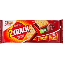 Печиво-сендвіч 2Crack з шоколадною начинкою 190г, Рошен