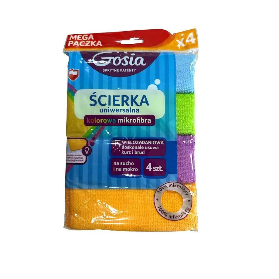 Універсальна серветка з мікрофібри Gosia 300 мм х 300 мм 4 шт 9123 — фото 2