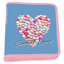 Папка объемная "Sweet Love" на молнии, 250 х190 х 30 мм, РР 500 мкн Class 5627-26C