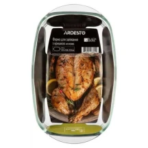 Форма для запікання з кришкою Ardesto Black Mars 33х19х13см, боросилікатне скло, прямокутна, прозора AR2409BGB — фото 4