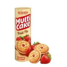 Печиво Multicake з начинкою полуниця-крем 180 г, Рошен