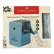 Точилка Faber-Castell офісна, для олівців діаметром до 8,4 мм, блакитна 180985 — фото 2