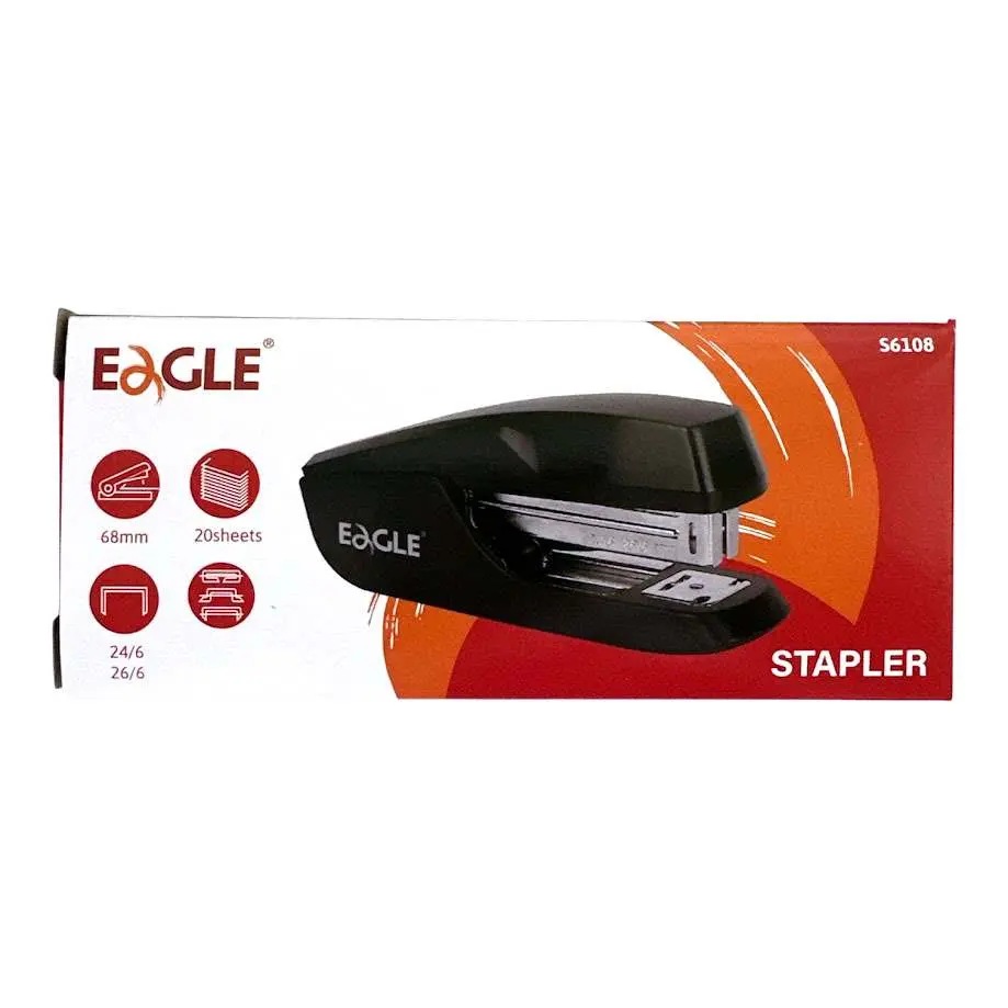 Степлер Eagle пластиковий, ск.24/6,26/6, потужнiсть 20 аркушiв S6108B Степлер Eagle пластиковий, ск.24/6,26/6, потужнiсть 20 аркушiв S6108B — фото 4