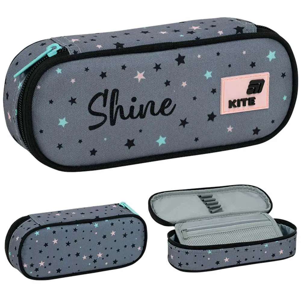 Пенал Kite без наповнення 1 відділення, 1 відворот, на блискавці Shine K26-599-11 — фото 3