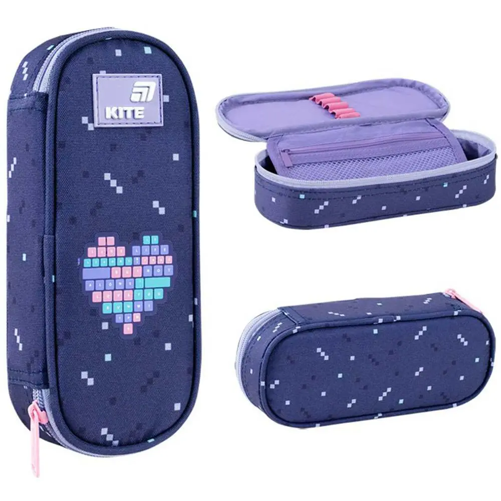 Пенал Kite без наповнення 1 відділення, 1 відворот, на блискавці Type Love K26-599-7 — фото 2