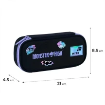 Пенал Kite без наповнення 1 відділення, на блискавці Monster High MH26-662 — фото 2