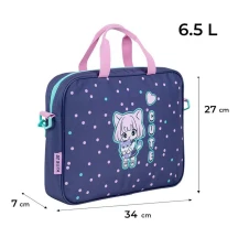 Шкільна текстильна сумка А4 "Be Friends" поліестер, бузкова з малюнком Kite K26-589-1 — фото 2